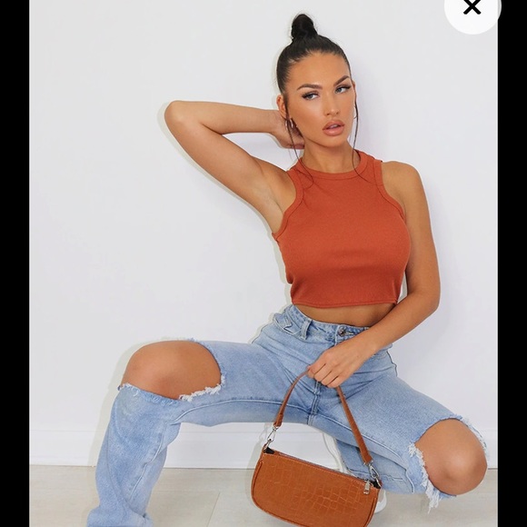 Rust Rib racer neck vest NWT - Picture 3 of 8